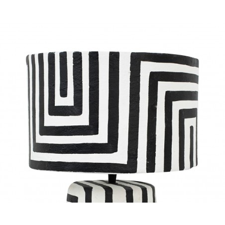 KARE lampa stołowa STRISCE 44 cm          biało-czarna