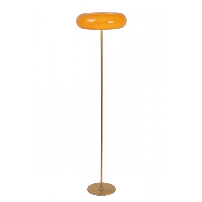 Lucide Lampa podłogowa SENTINO szary i odcienie szarości, złoty i odcienie złota