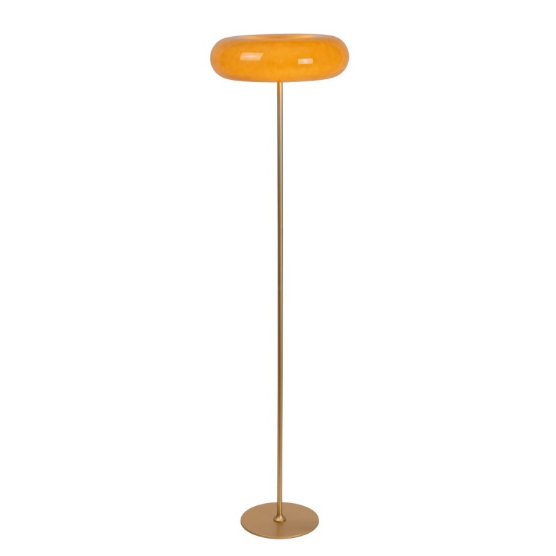 Lucide Lampa podłogowa SENTINO szary i odcienie szarości, złoty i odcienie złota