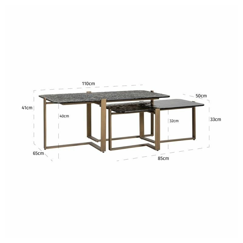 RICHMOND zestaw stolików kawowych         STERLING