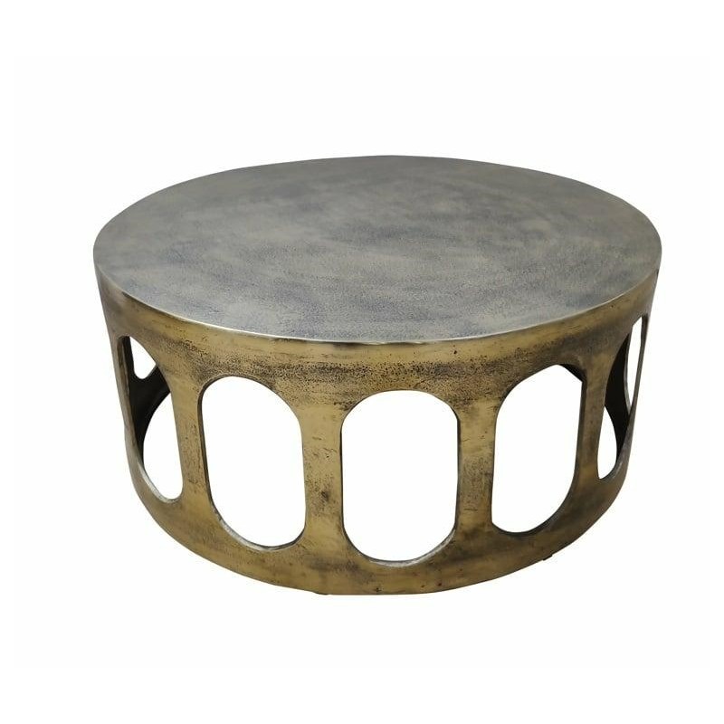 RICHMOND stolik kawowy DU PONT            szczotkowane złoto