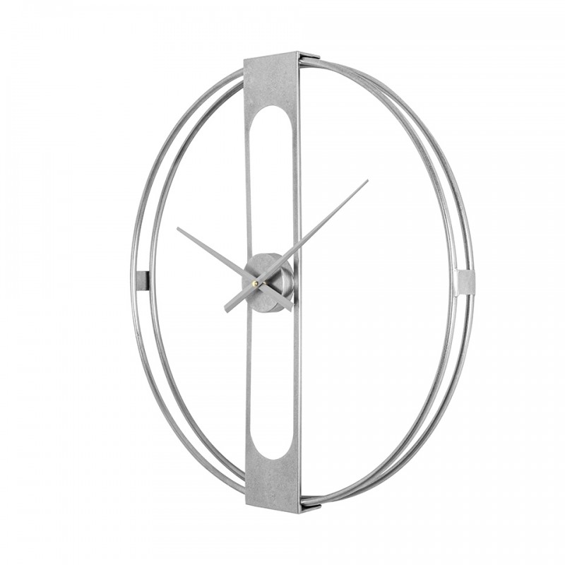 KARE zegar CLIP 60 srebrny