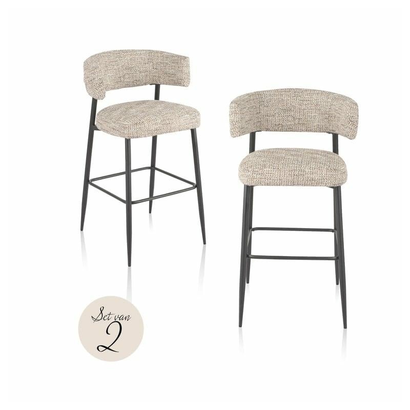 RICHMOND zestaw krzeseł barowych          ROCHELLE TRENDY - 2 sztuki