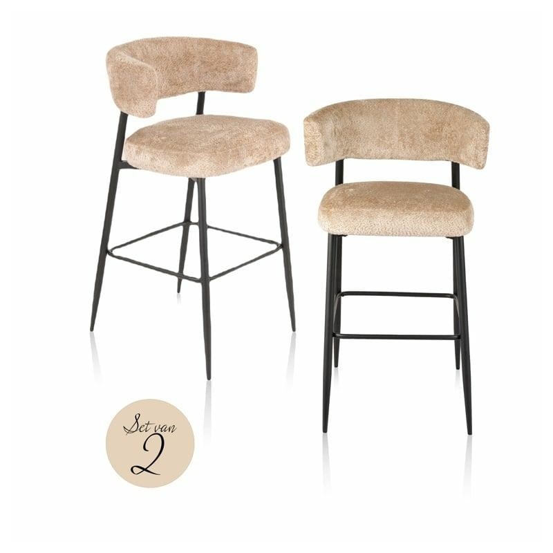 RICHMOND zestaw krzeseł barowych          ROCHELLE SHEEP - 2 sztuki