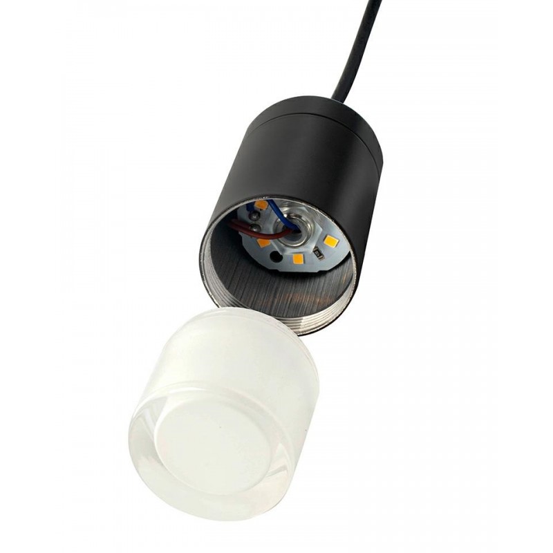 Lampa ścienna FLUSSO WALL 3 czarna