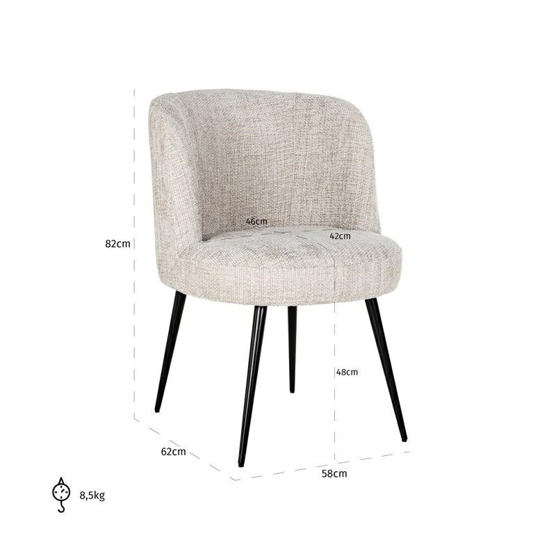 RICHMOND krzesło MORTON beżowe