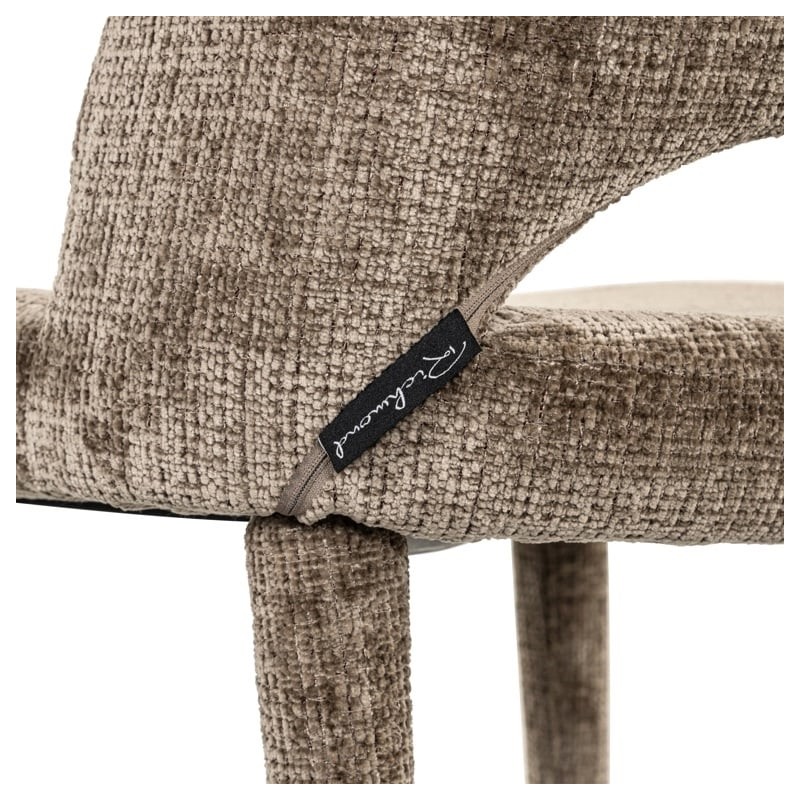 RICHMOND krzesło CECILIA brązowe -        trudnopalne