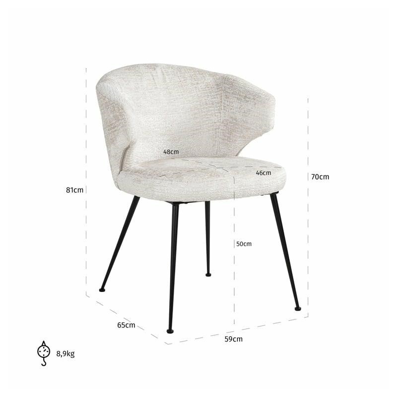 RICHMOND krzesło XANDRA białe