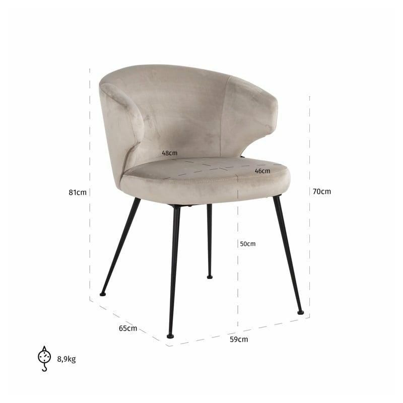 RICHMOND krzesło XANDRA jasnobeżowe