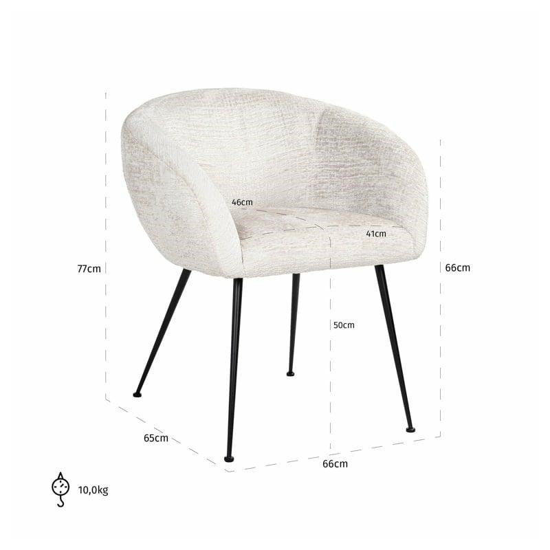 RICHMOND krzesło RUBY białe