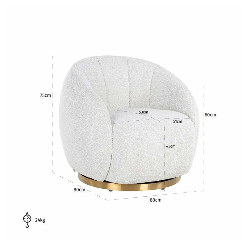 RICHMOND fotel obrotowy JAGO biały