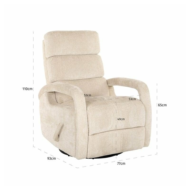 RICHMOND fotel obrotowy DENVI jasny beż