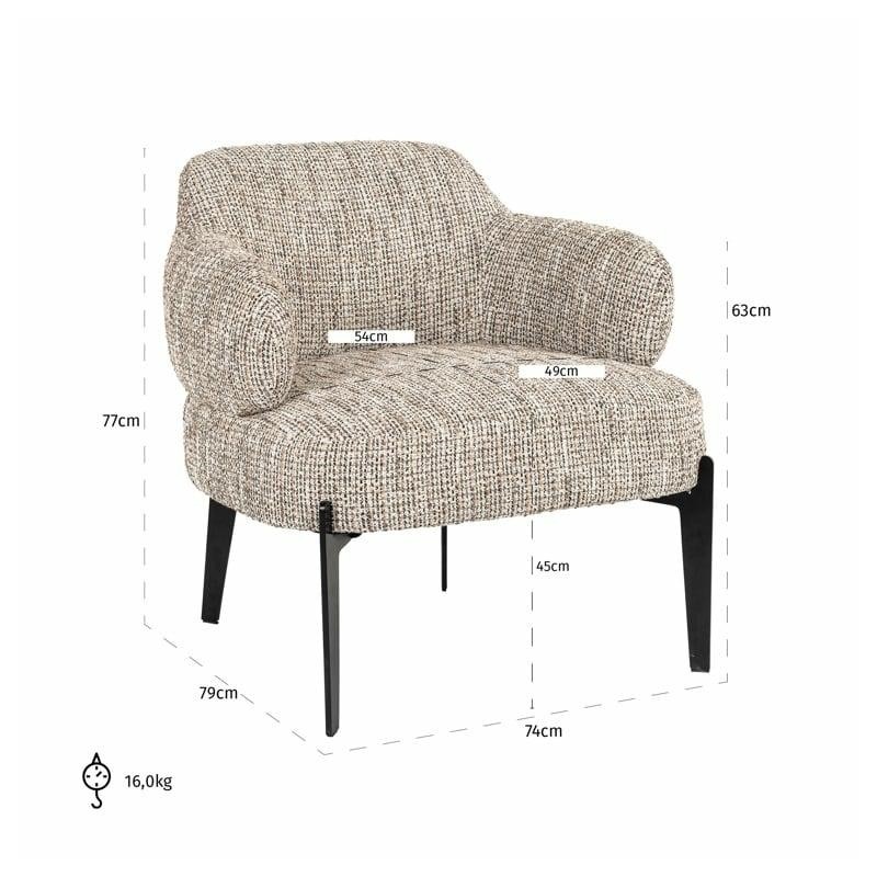 RICHMOND fotel VENUS naturalny