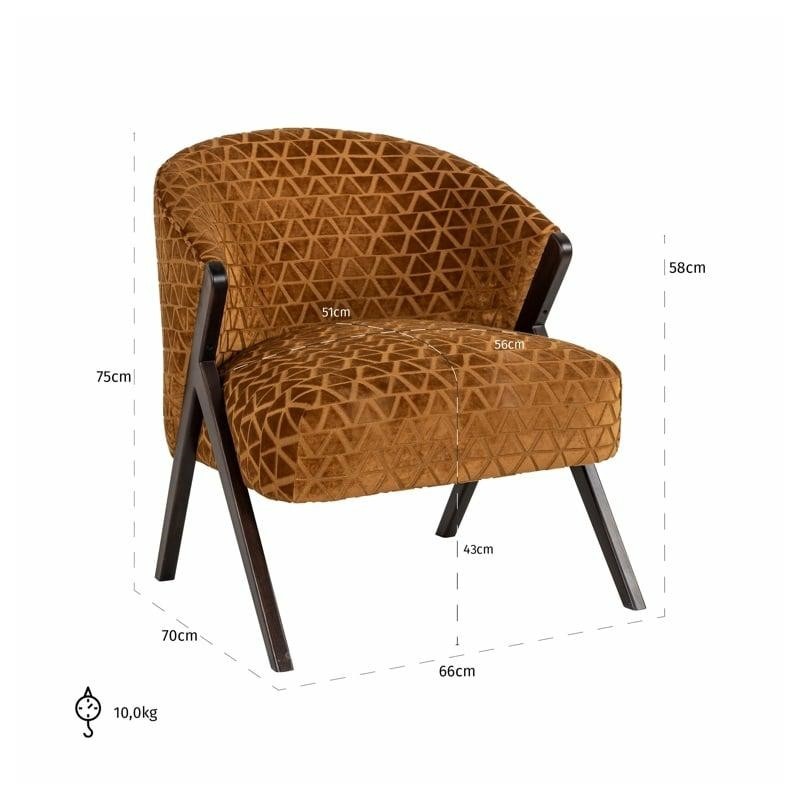 RICHMOND fotel MIA pomarańczowy