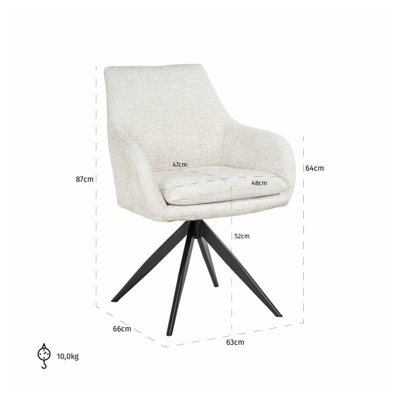 RICHMOND krzesło obrotowe LISONNE białe