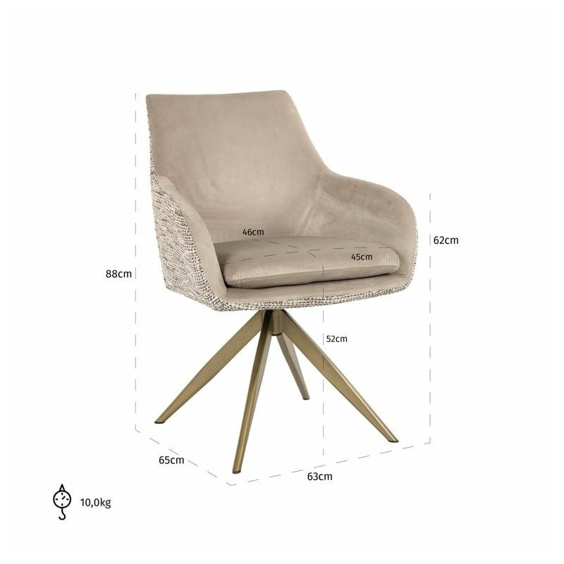 RICHMOND krzesło obrotowe LISONNE beżowe