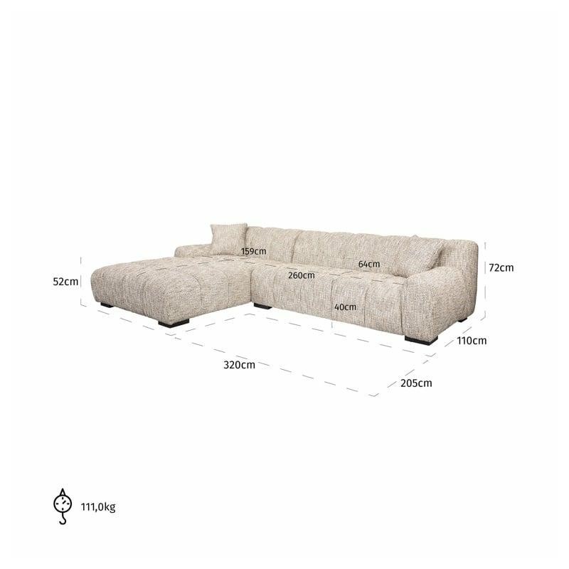 RICHMOND sofa narożna HAZEL beżowa