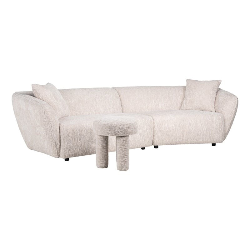 RICHMOND pufa POMMERY jasnobeżowa