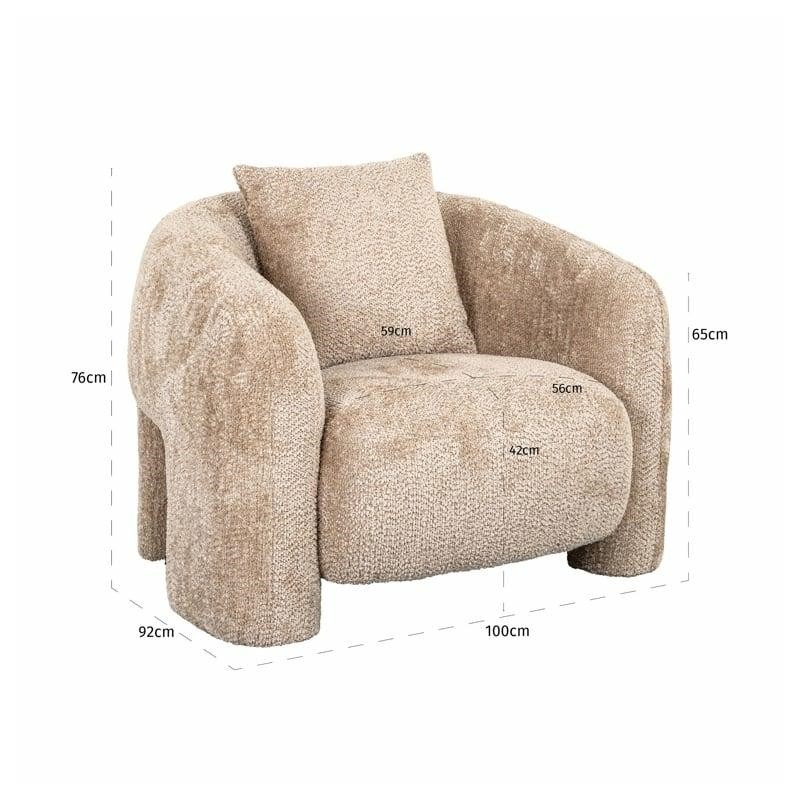 RICHMOND fotel MILANIA beżowy