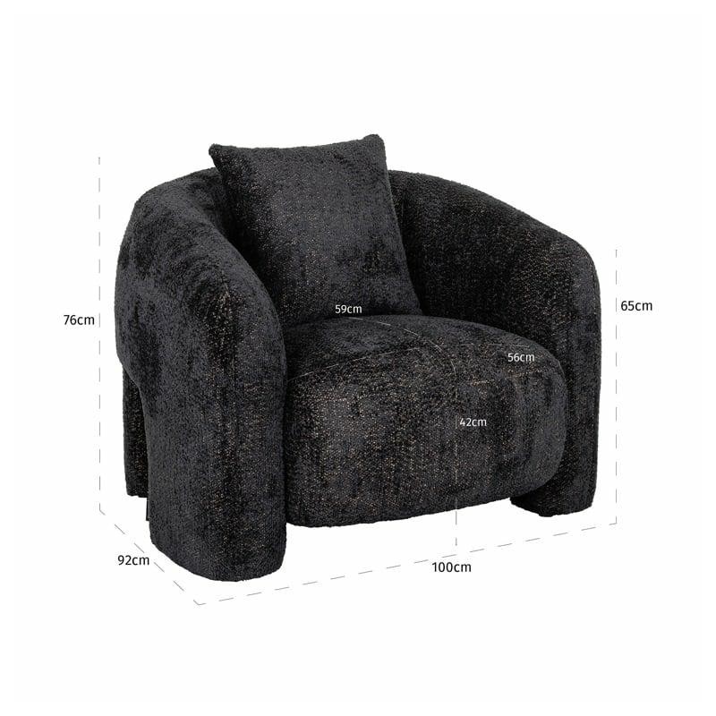 RICHMOND fotel MILANIA czarny