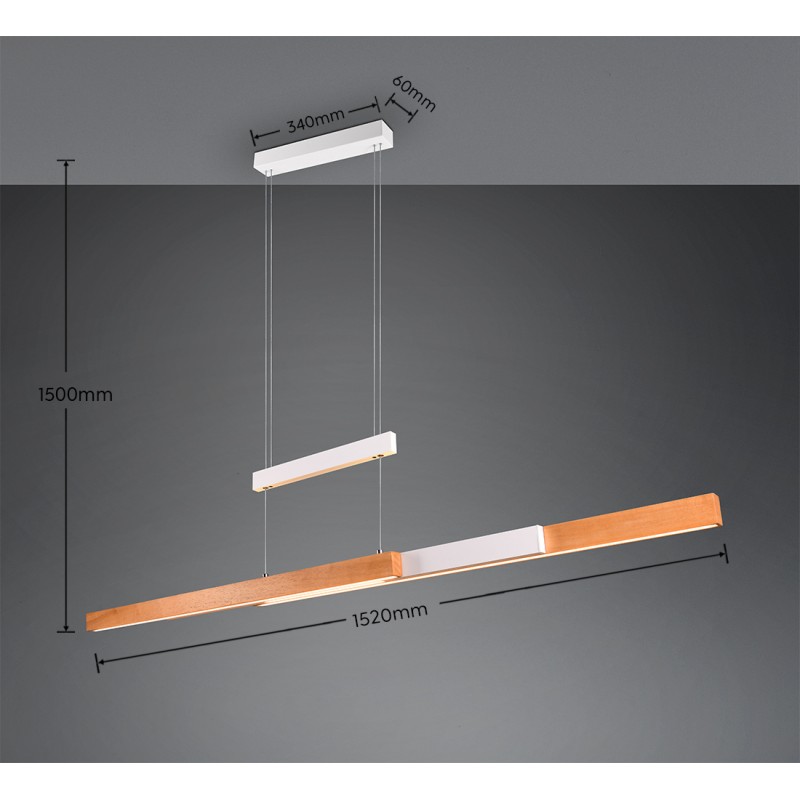 Trio Lampa wisząca LED nowoczesna TRAJAN 375390531 biały