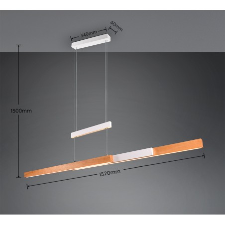 Trio Lampa wisząca LED nowoczesna TRAJAN 375390531 biały
