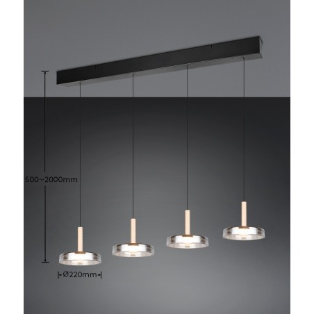Trio Lampa wisząca LED nowoczesna CELESTE 354910432 czarny
