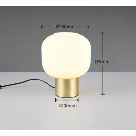 Trio Lampa Stołowa Diva 519800108 Złoty I Odcienie Złota, Czarny