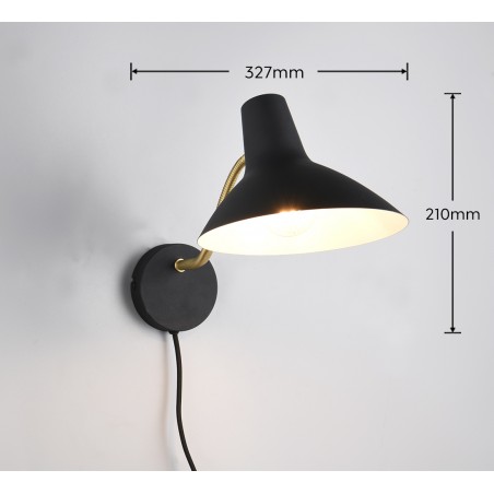 Trio Kinkiet Traveller 263470180 Czarny, Złoty I Odcienie Złota