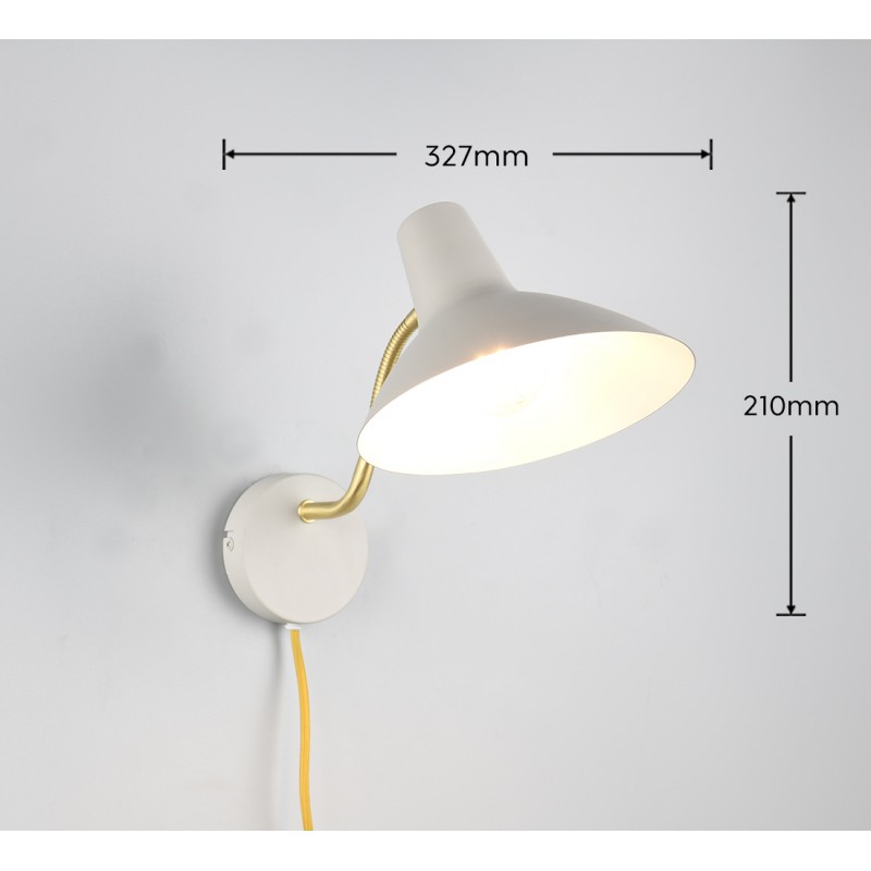 Trio Kinkiet Traveller 263470176 Szary I Odcienie Szarości, Złoty I Odcienie Złota