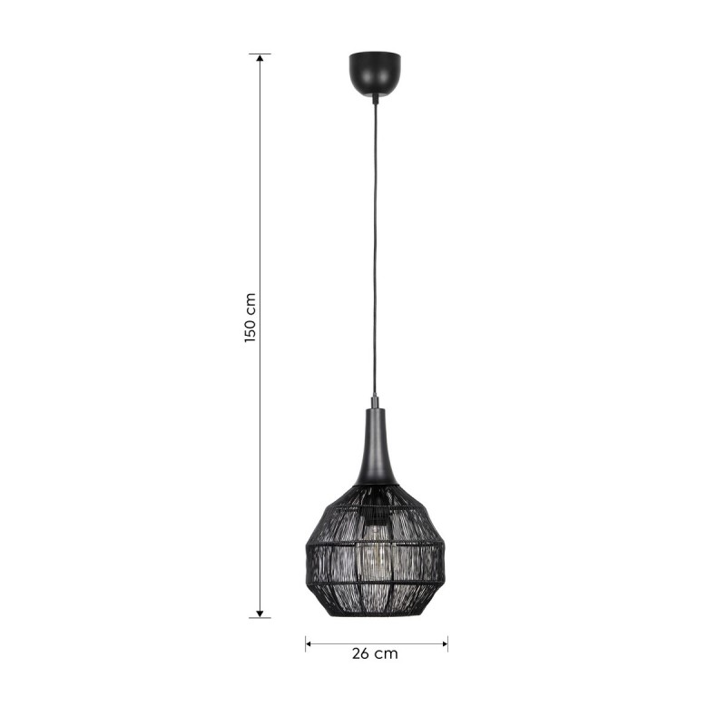 Trio Lampa Wisząca Nowoczesna Soraya 365430132 Czarny