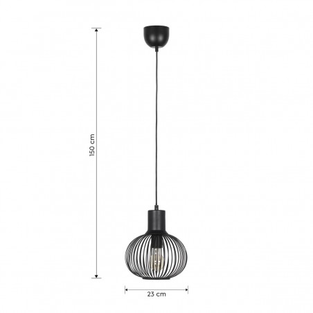 Trio Lampa Wisząca Nowoczesna Gila 365700132 Czarny