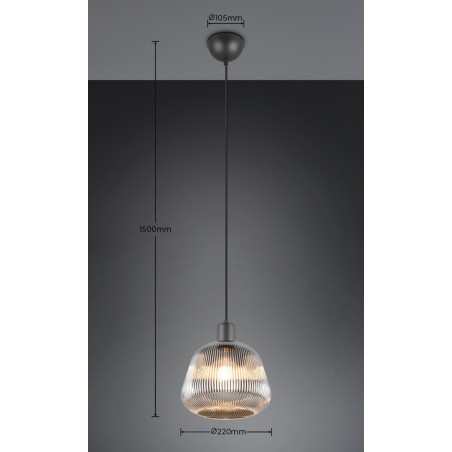 Trio Lampa Wisząca Nowoczesna Tarifa 362800132 Czarny