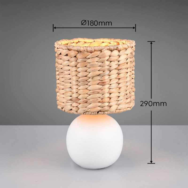 Trio Lampa Stołowa Vina 518900101 Biały, Brązowy I Odcienie Brązu