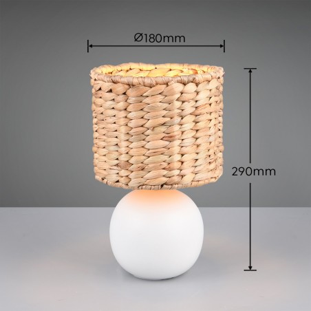 Trio Lampa Stołowa Vina 518900101 Biały, Brązowy I Odcienie Brązu