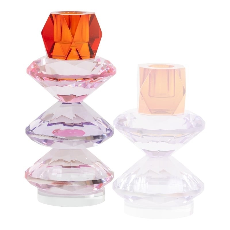 Richmond Świecznik Yalena L Różowy