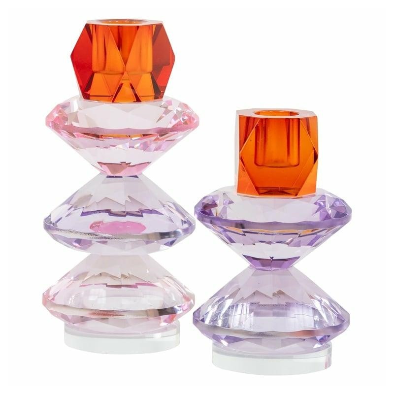 Richmond Świecznik Yalena L Różowy