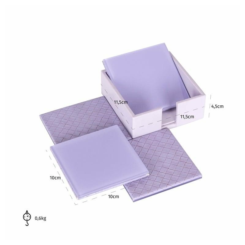 Richmond Zestaw Podkładek Pod Kubki       Jadie Fioletowy