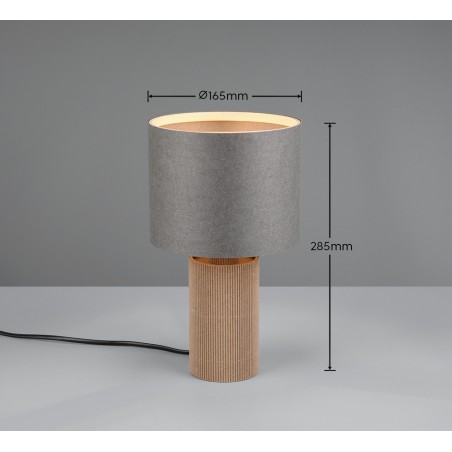 Trio Lampa Stołowa Canio 568100111 Brązowy I Odcienie Brązu, Szary I Odcienie Szarości