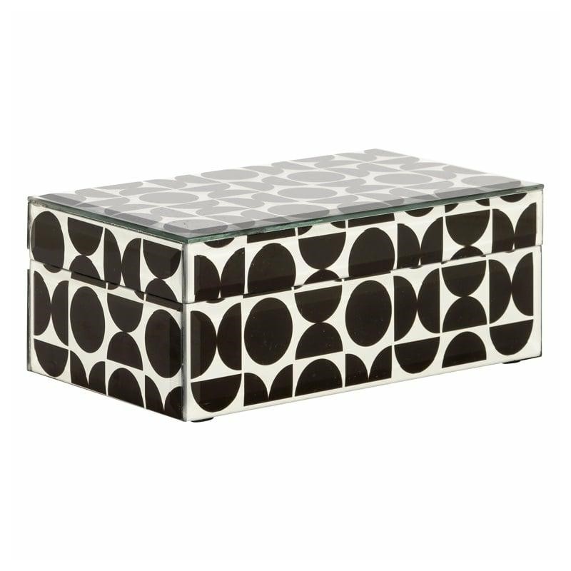 Richmond Pojemnik Na Biżuterię Vivian S   Biało-Czarny