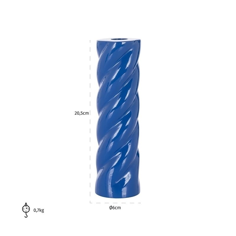 Richmond Świecznik Sven L Niebieski