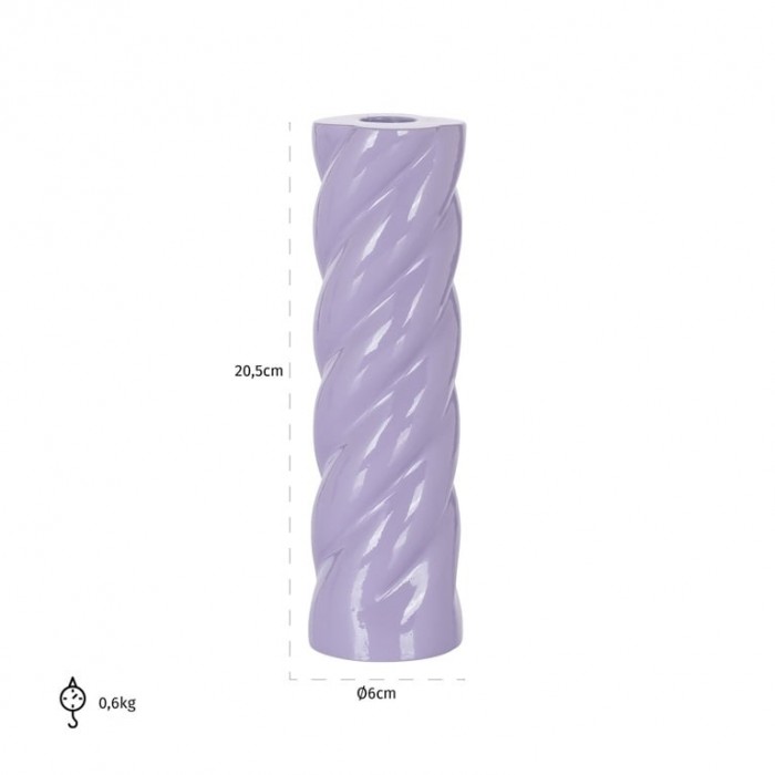 Richmond Świecznik Sarah L Fioletowy