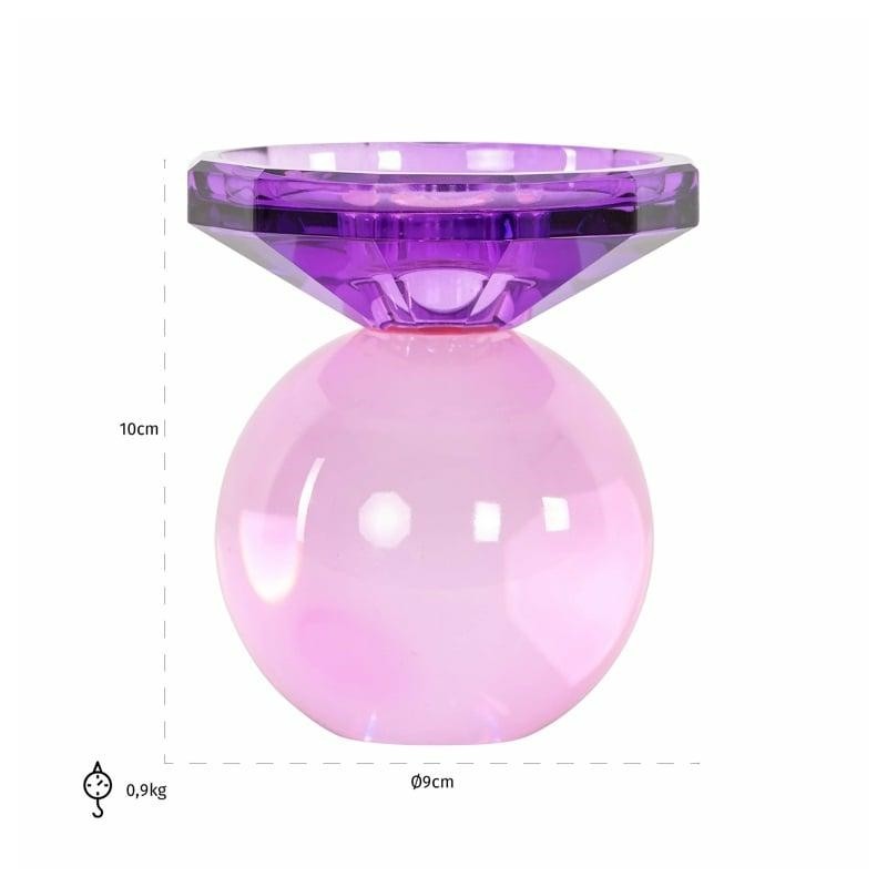 Richmond Świecznik Una Różowy