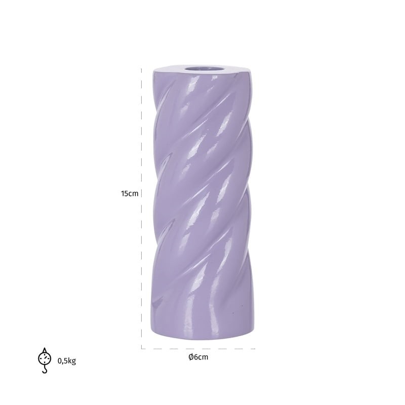 Richmond Świecznik Sarah S Fioletowy