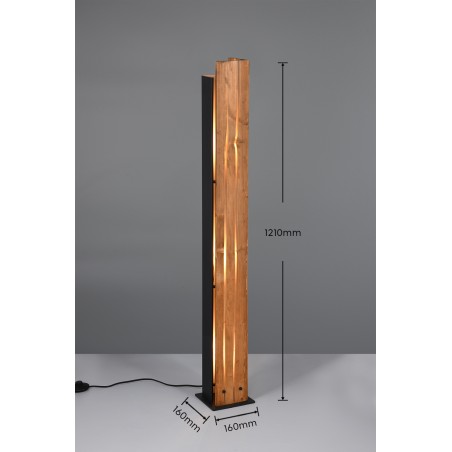 Trio Lampa podłogowa KARUNI 463300330 drewno jasne i ciemne