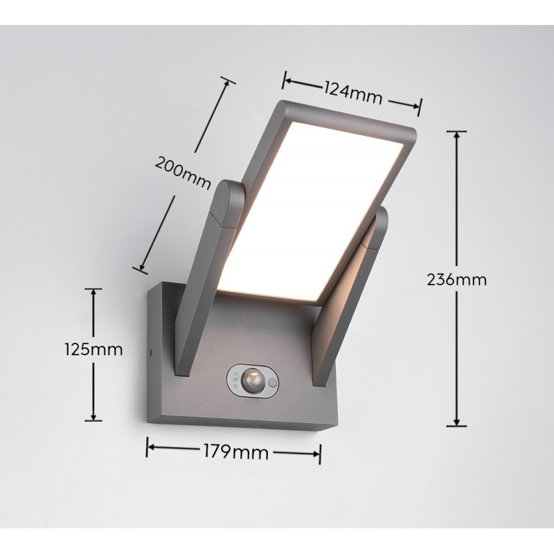 Trio Lampa zewnętrzna ścienna MALAWI 253769142 antracyt