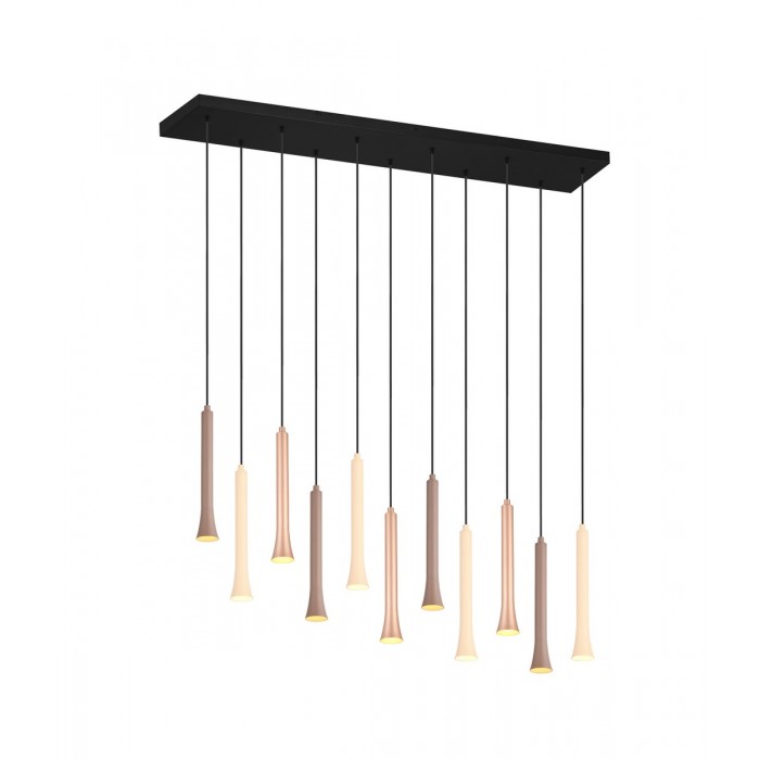 Trio Lampa wisząca LED nowoczesna FIATO 352011117 czarny, brązowy i odcienie brązu