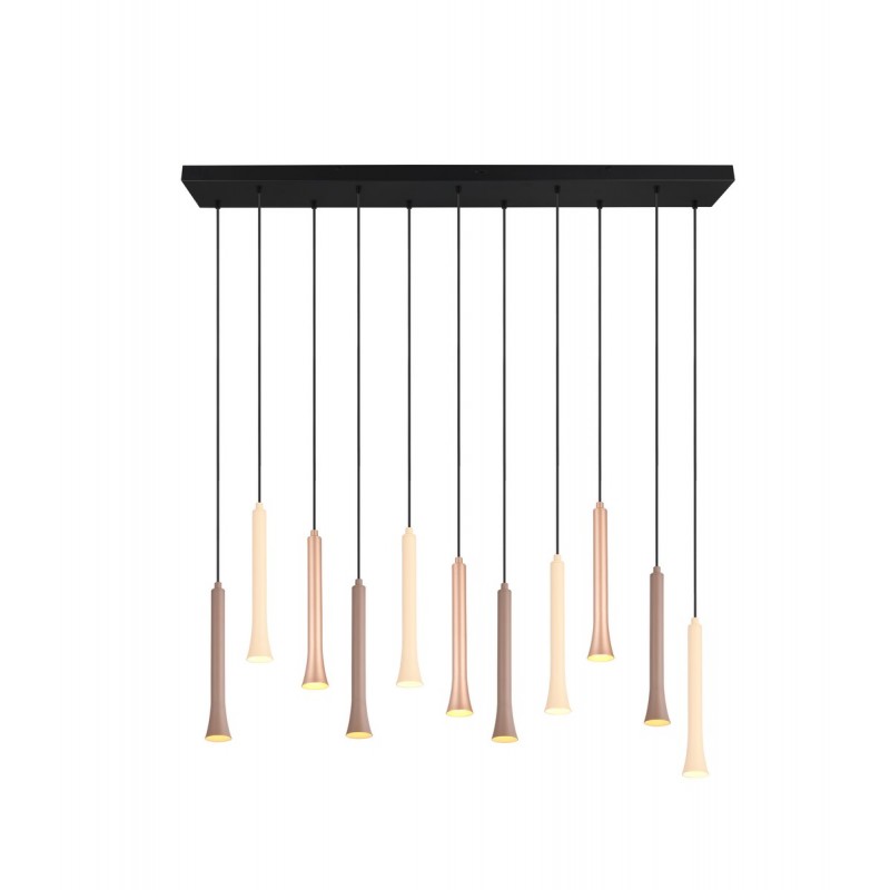 Trio Lampa wisząca LED nowoczesna FIATO 352011117 czarny, brązowy i odcienie brązu