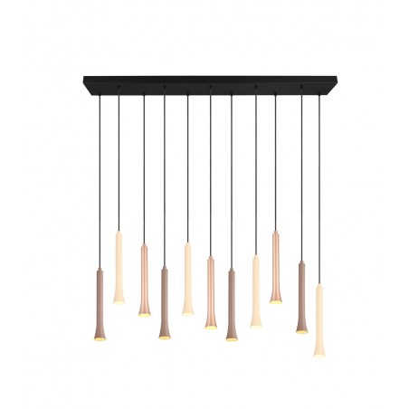 Trio Lampa wisząca LED nowoczesna FIATO 352011117 czarny, brązowy i odcienie brązu