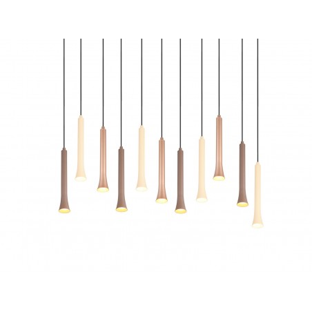 Trio Lampa wisząca LED nowoczesna FIATO 352011117 czarny, brązowy i odcienie brązu